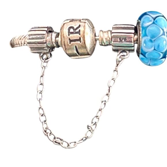 Pugster .925 Charm Bracelet With Multi-Color Beads Silver Accents Glass & Metal - Picture 8 of 9